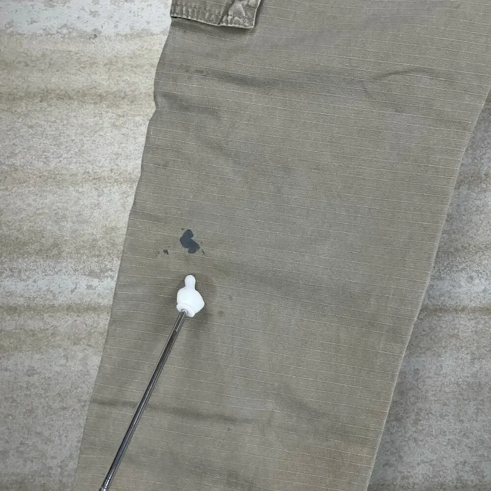 Vintage 90s Wrangler Riggs Carpenter Pants 32x32 Baggy Wide Leg Chocolate Brown - Picture 6 of 13